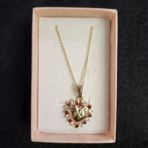 Gold Love Pendant Necklace